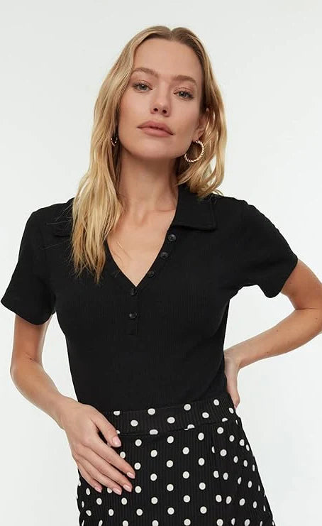 D600 Essential Summer Polo – Classic Black