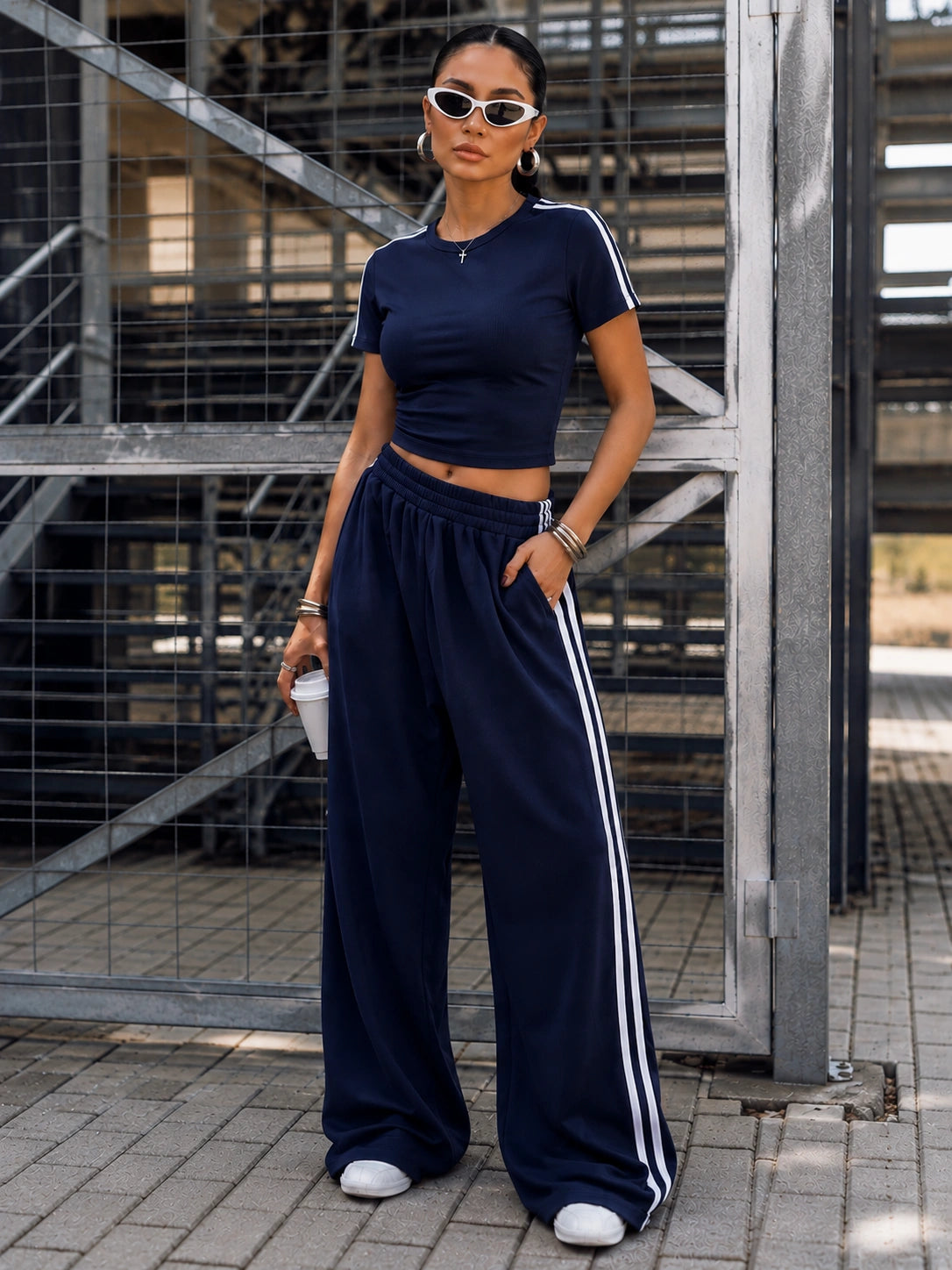 Essential Stripe Co-Ord Set | Blue