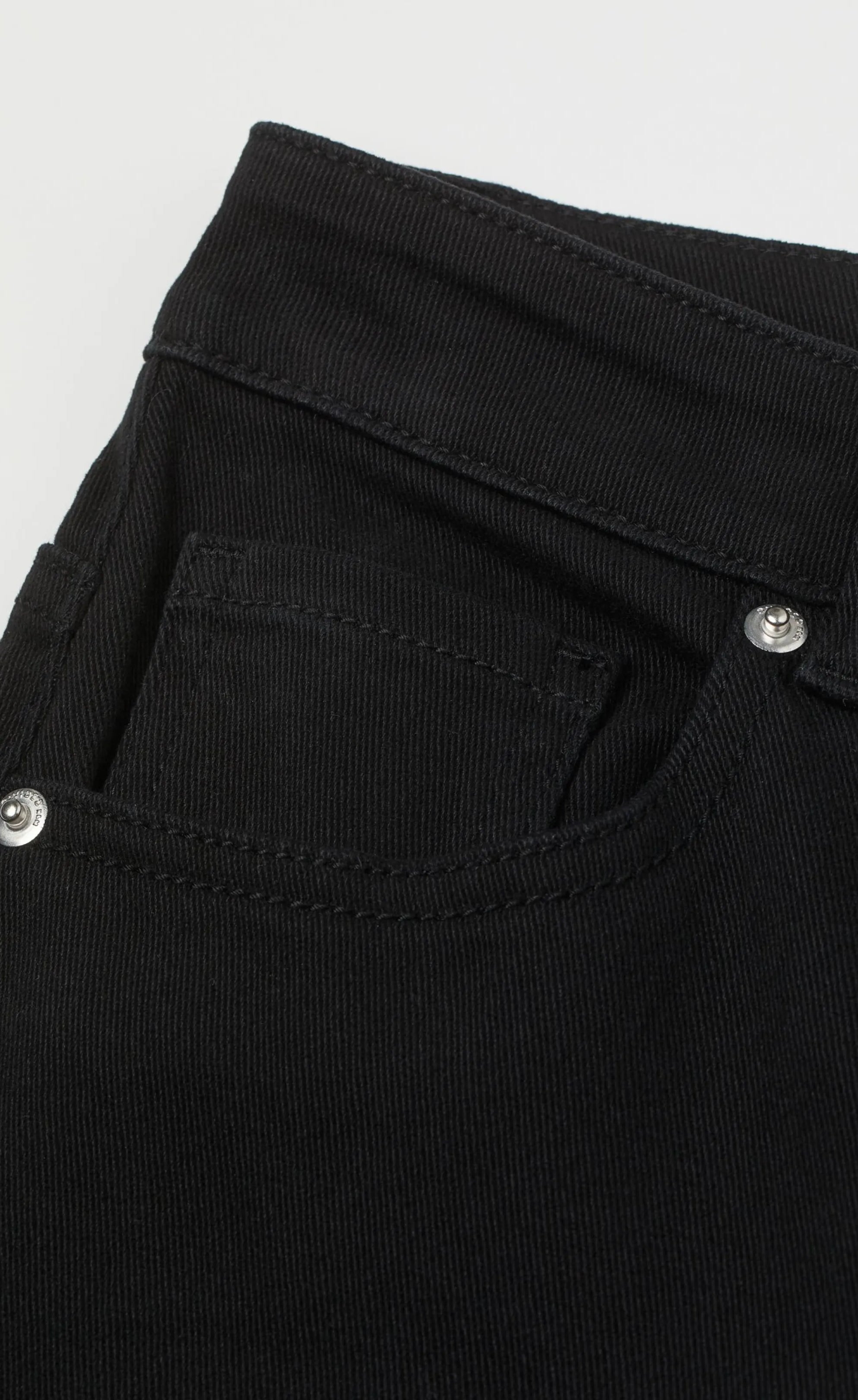 Dr Denim Pure Black Wide-Leg Jeans