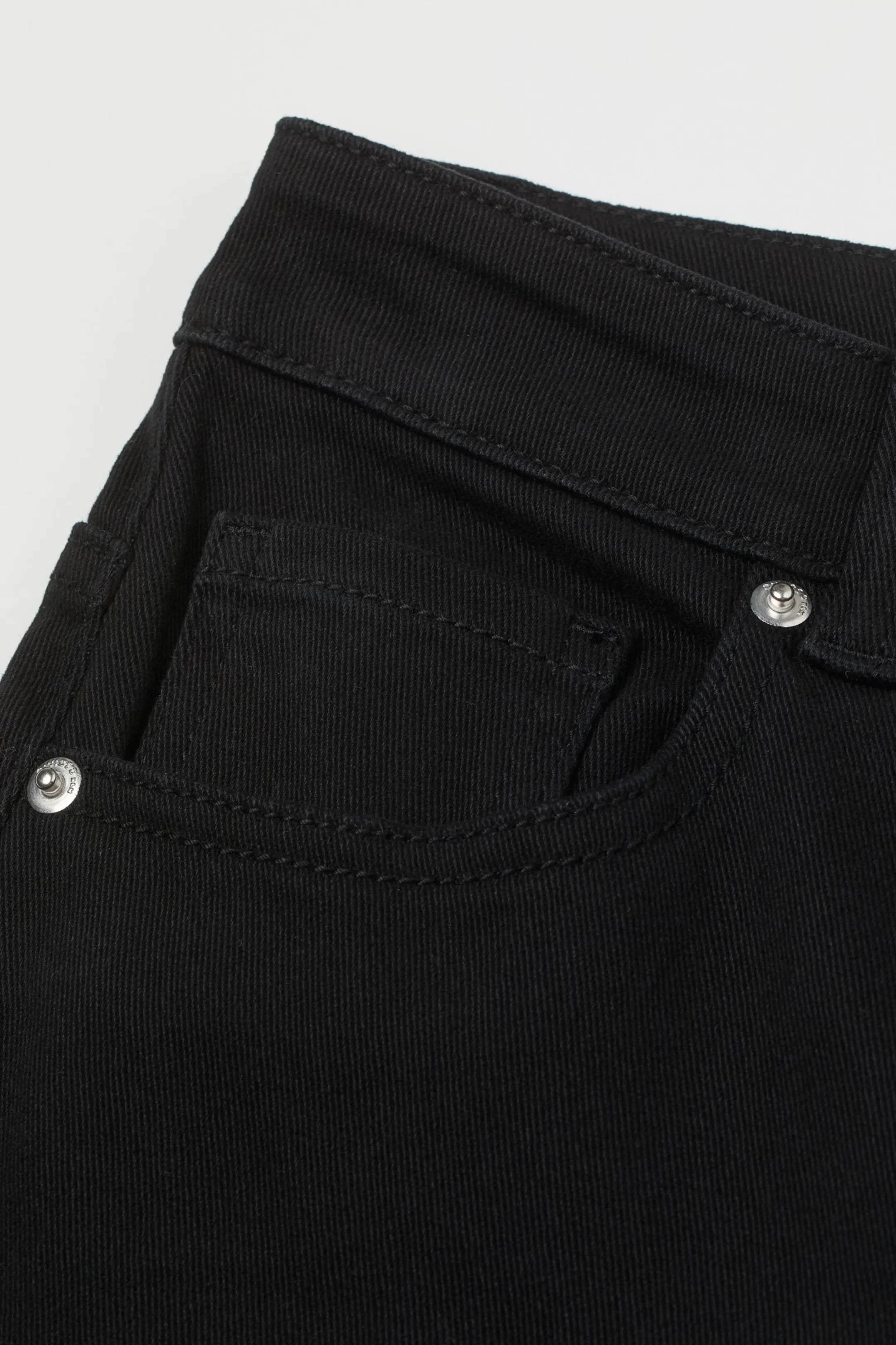 Dr Denim Pure Black Wide-Leg Jeans