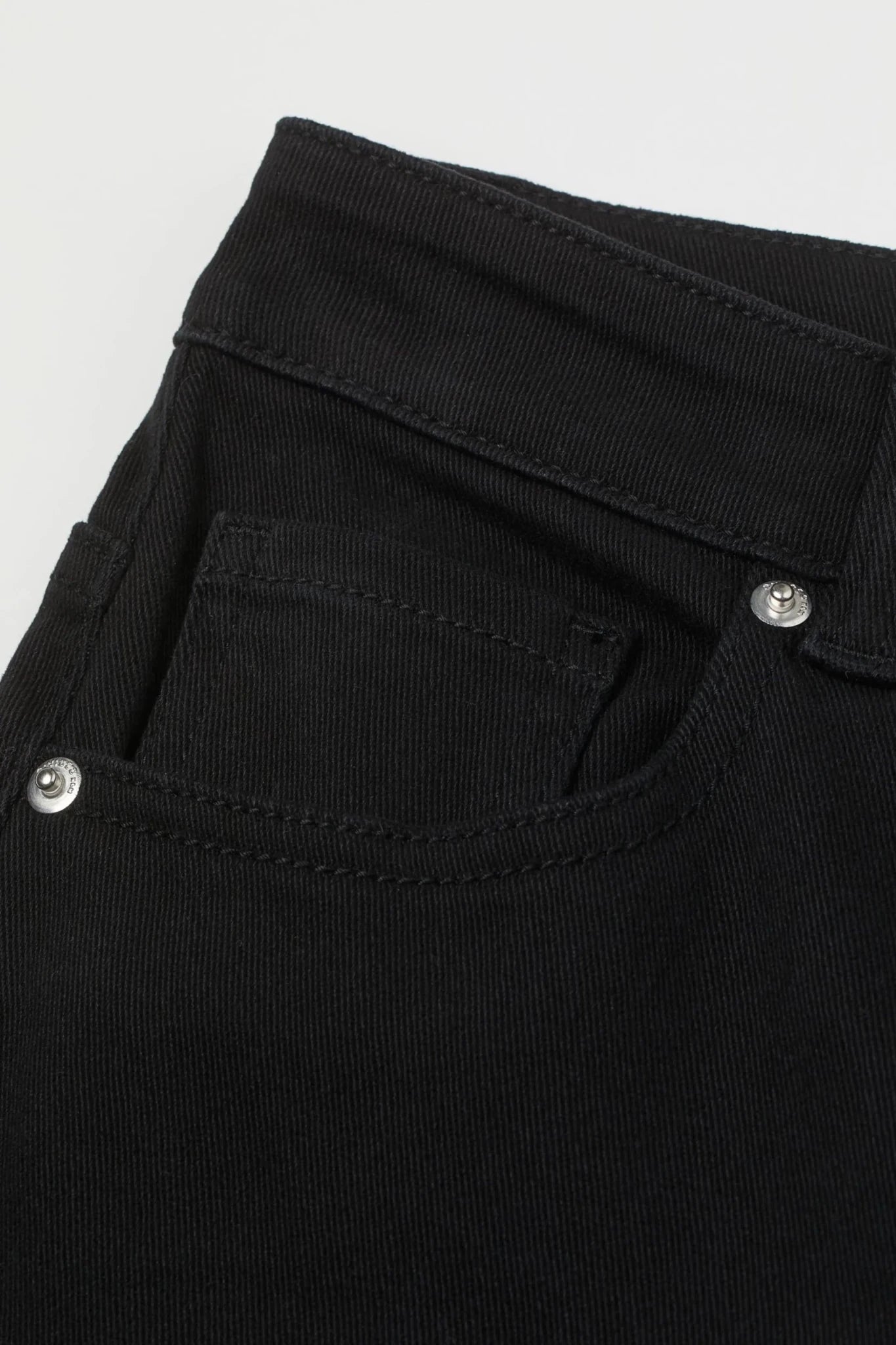 Dr Denim Pure Black Wide-Leg Jeans