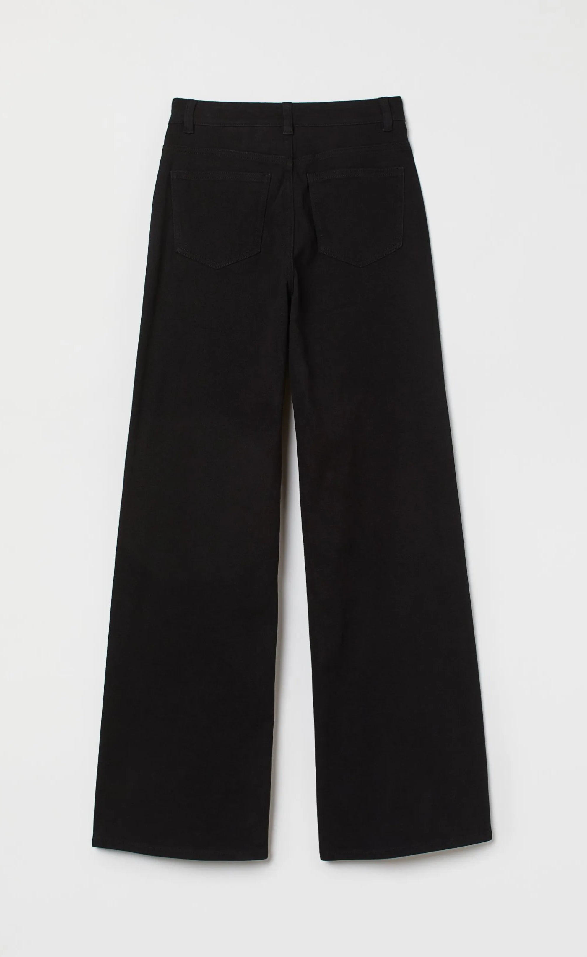 Dr Denim Pure Black Wide-Leg Jeans