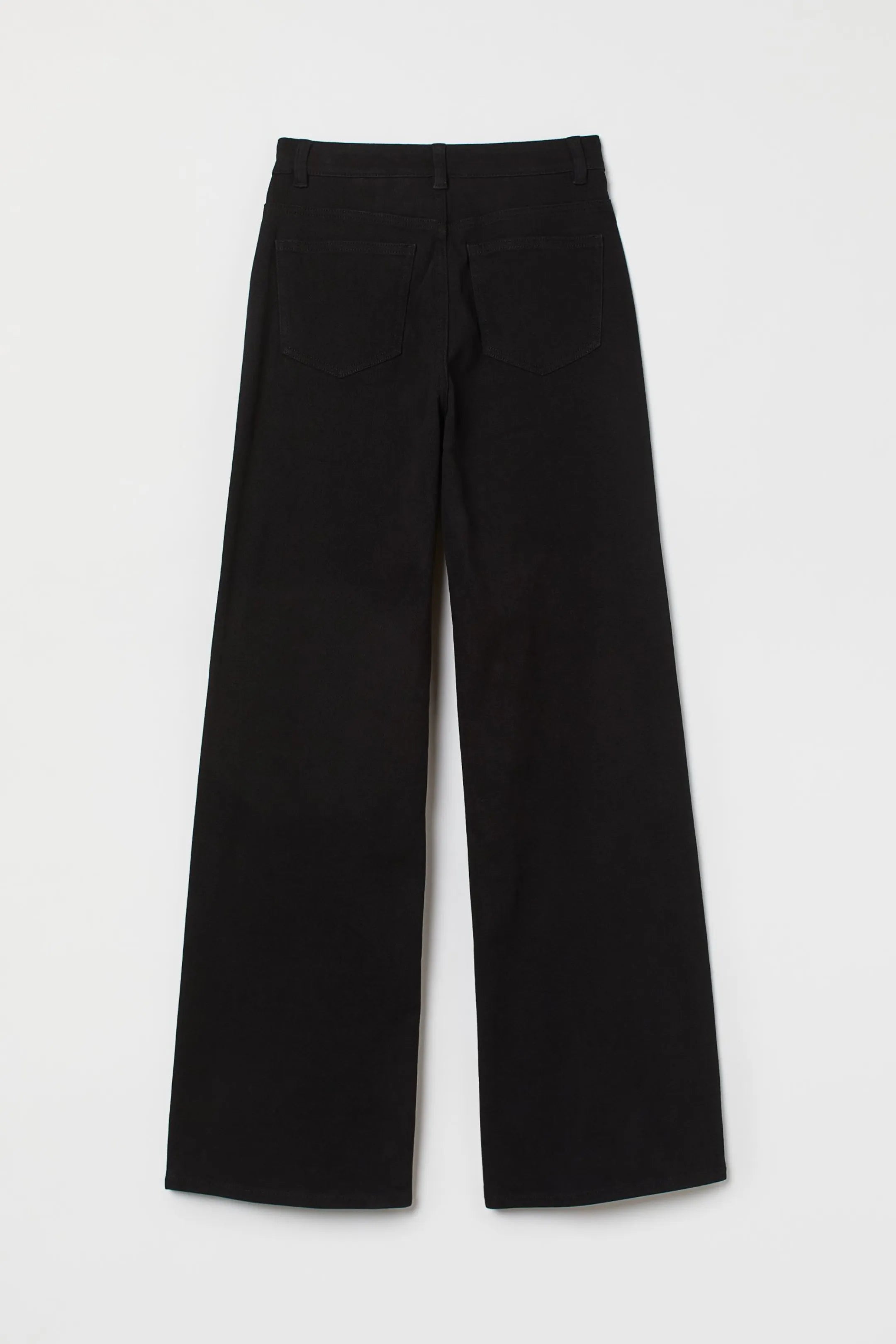 Dr Denim Pure Black Wide-Leg Jeans