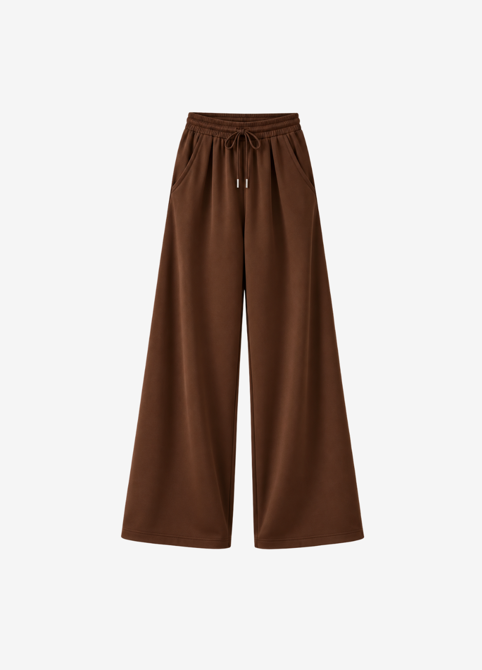 Wide-Leg Lounge Trouser | Brown