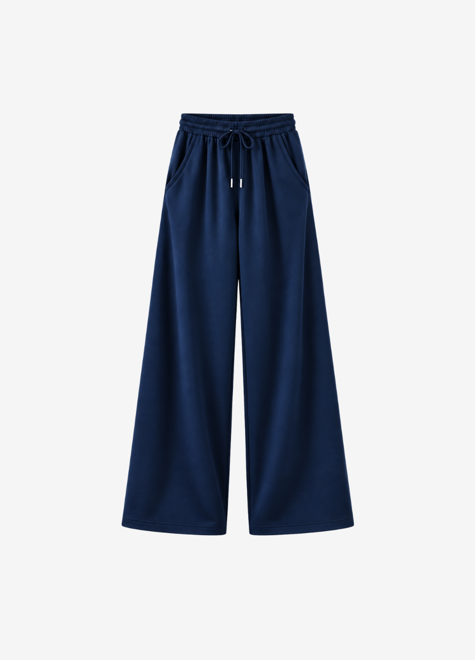 Wide-Leg Lounge Trouser | Navy Blue