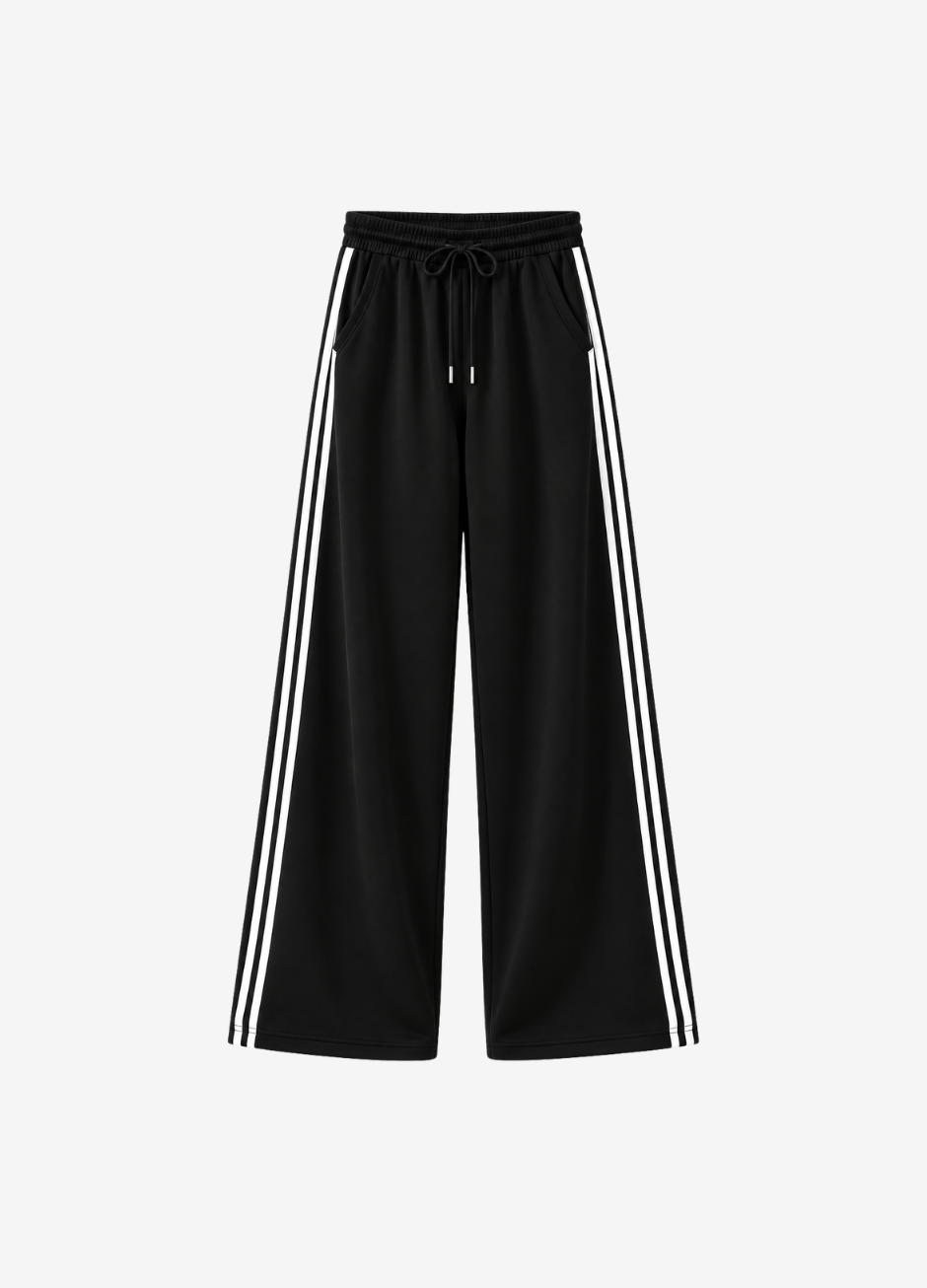 Essential Stripe Trouser | Black