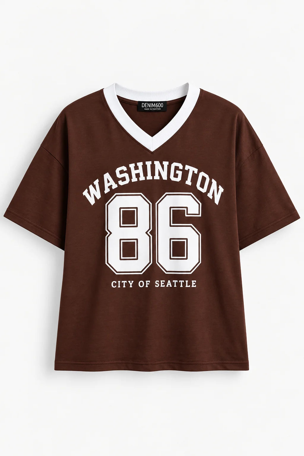 Oversized Graphic Tee | Brown