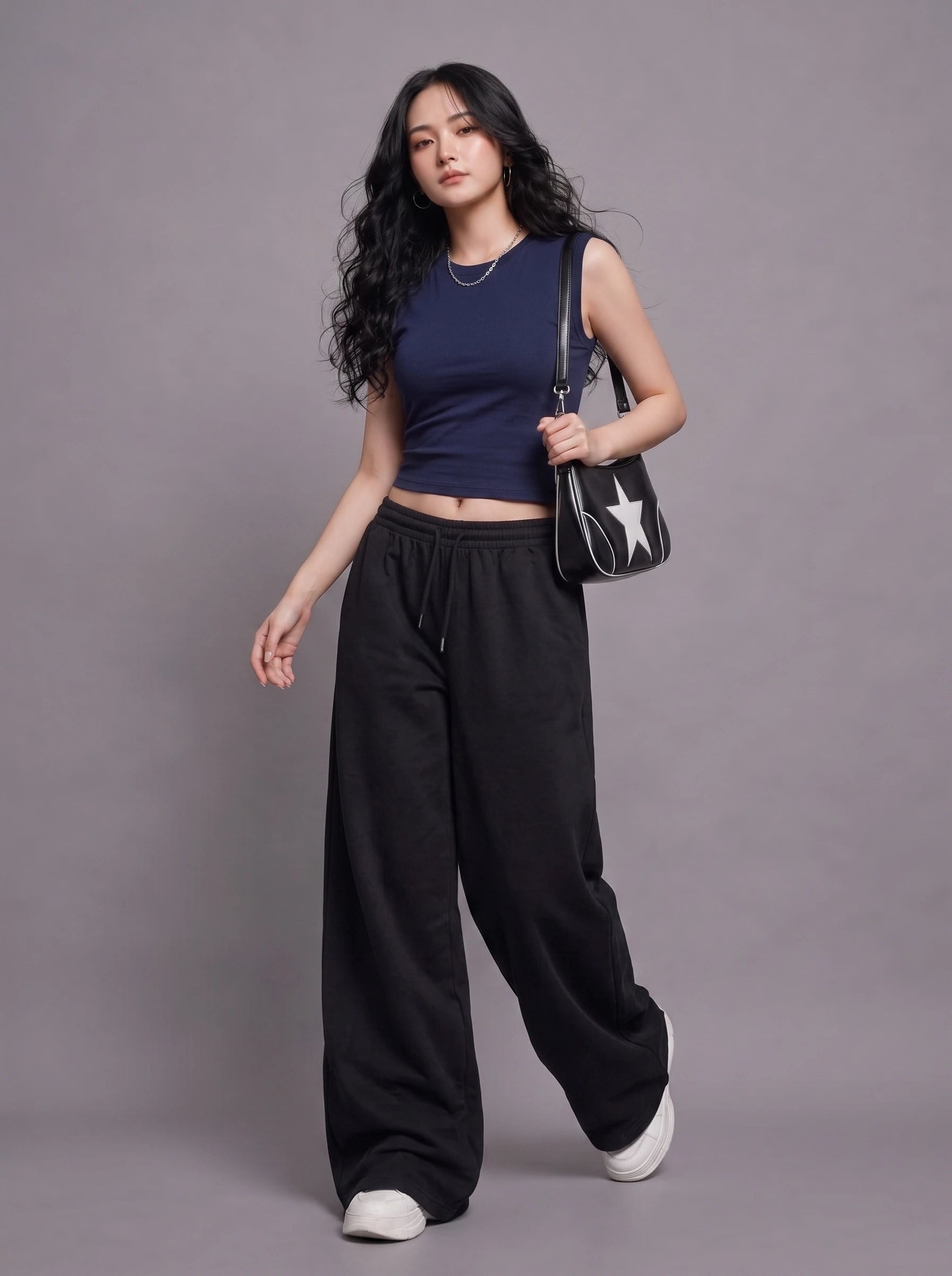 Essential Co-Ord Set | Blue & Black