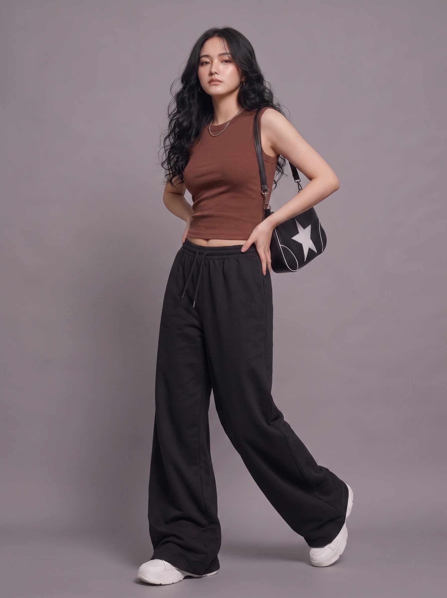 Essential Co-Ord Set | Brown & Black