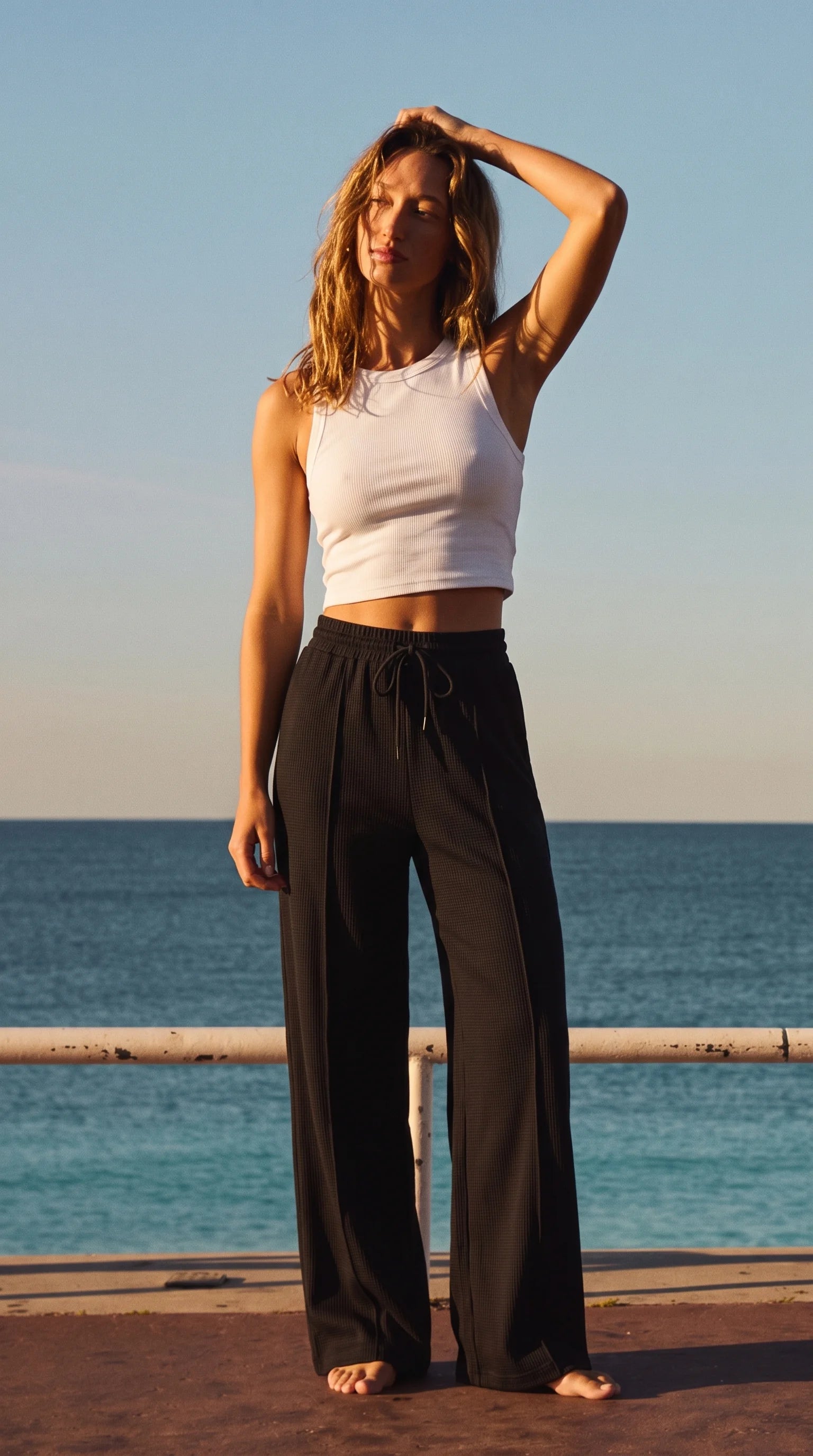 Wide Leg High-Waist Sweatpant
