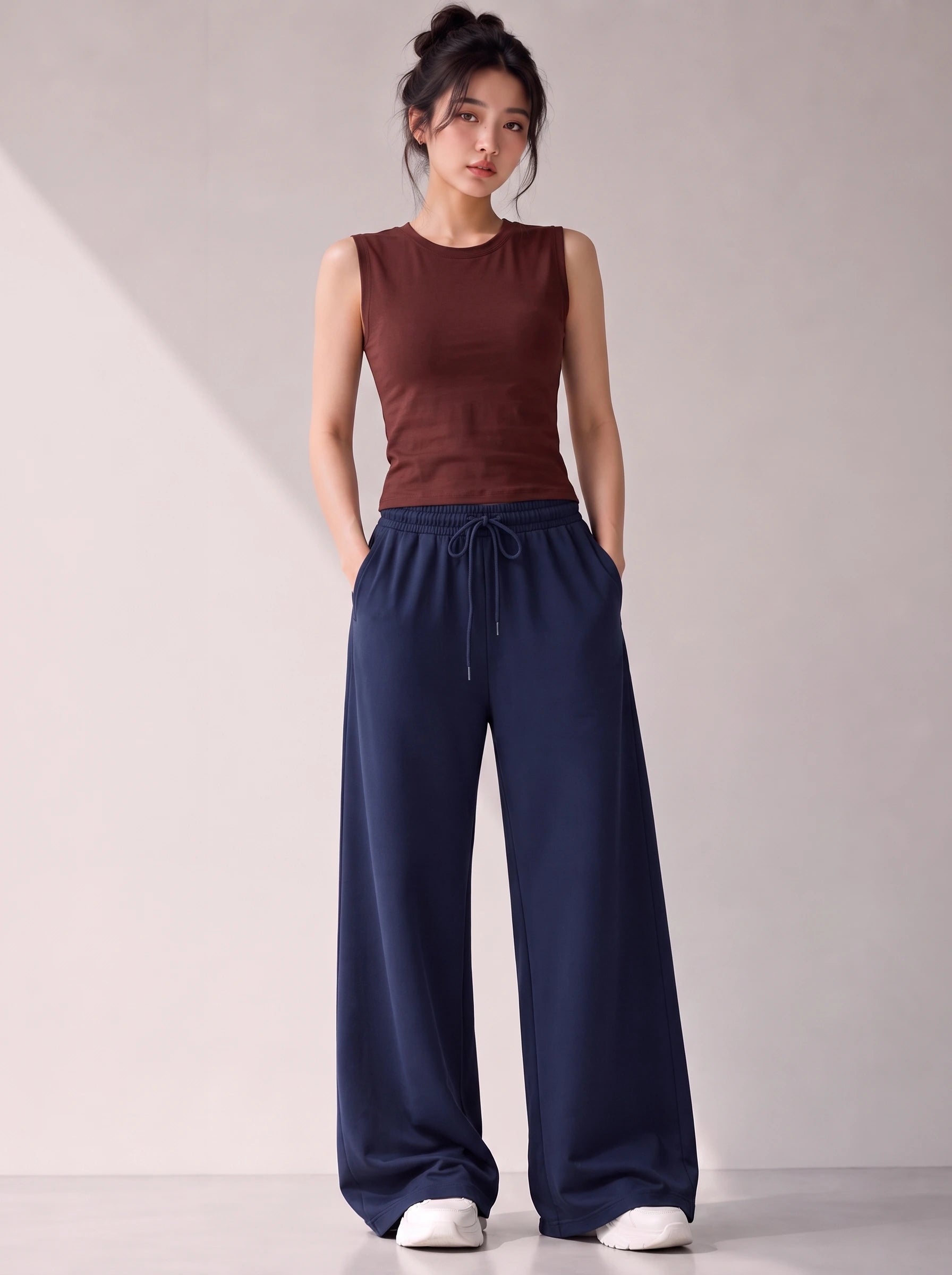 Essential Co-Ord Set | Brown & Blue