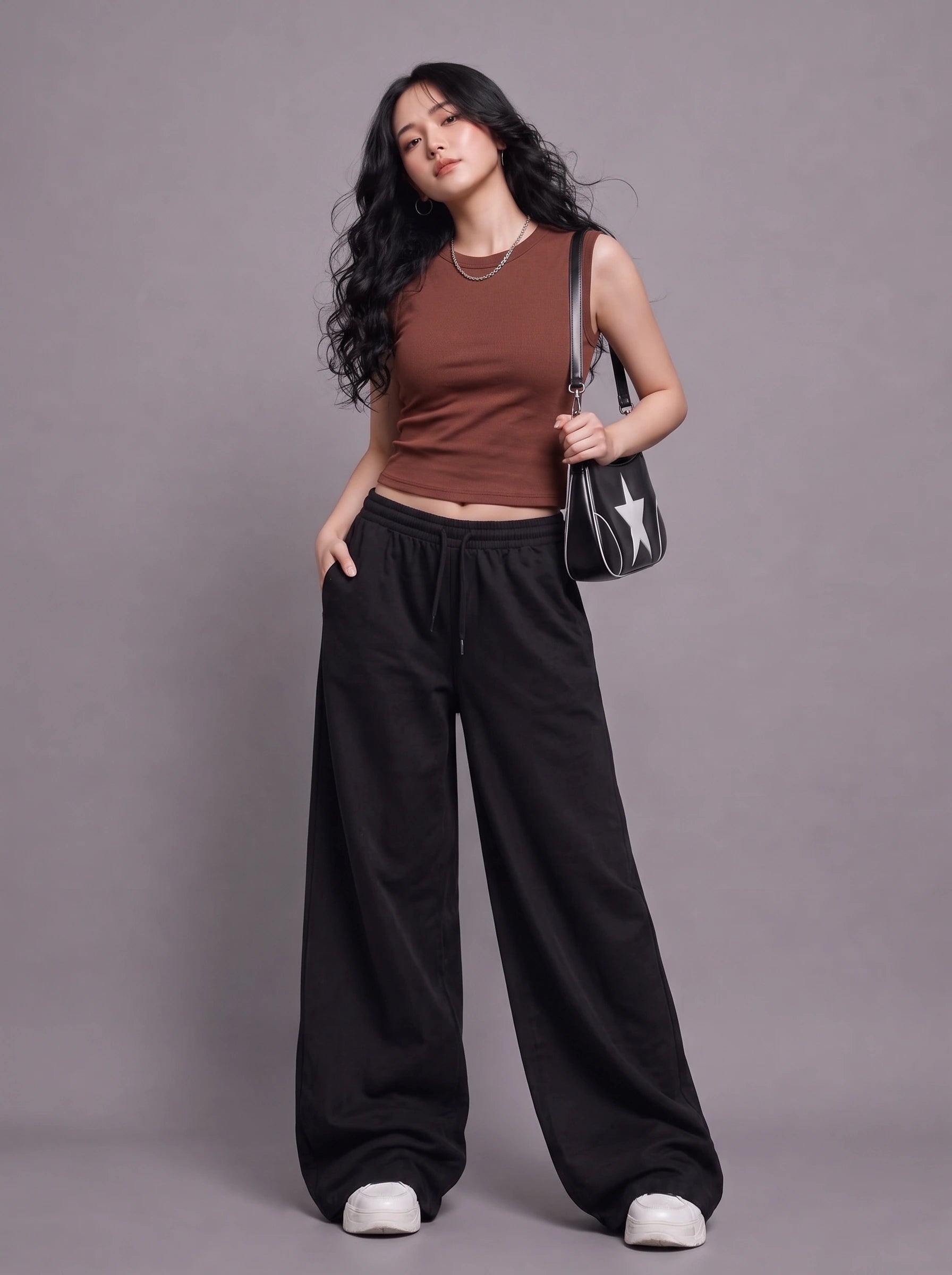 Essential Co-Ord Set | Brown & Black
