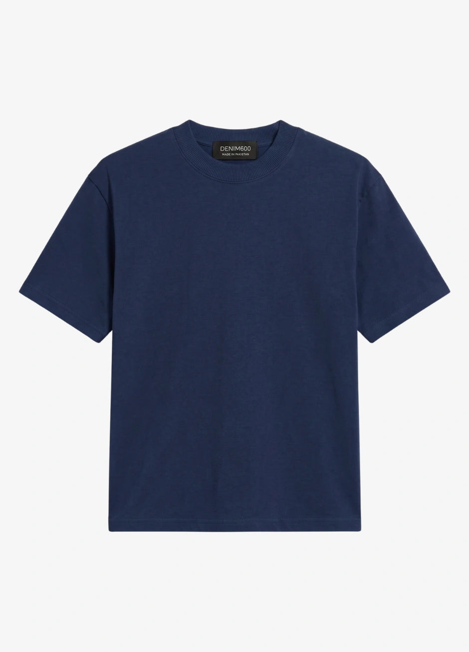 Basic Oversized Tee - Navy Blue