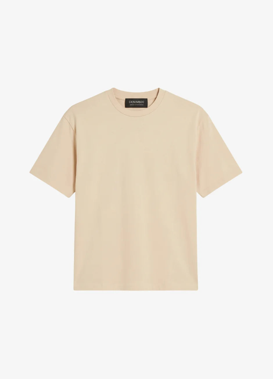 Basic Oversized Tee - Beige