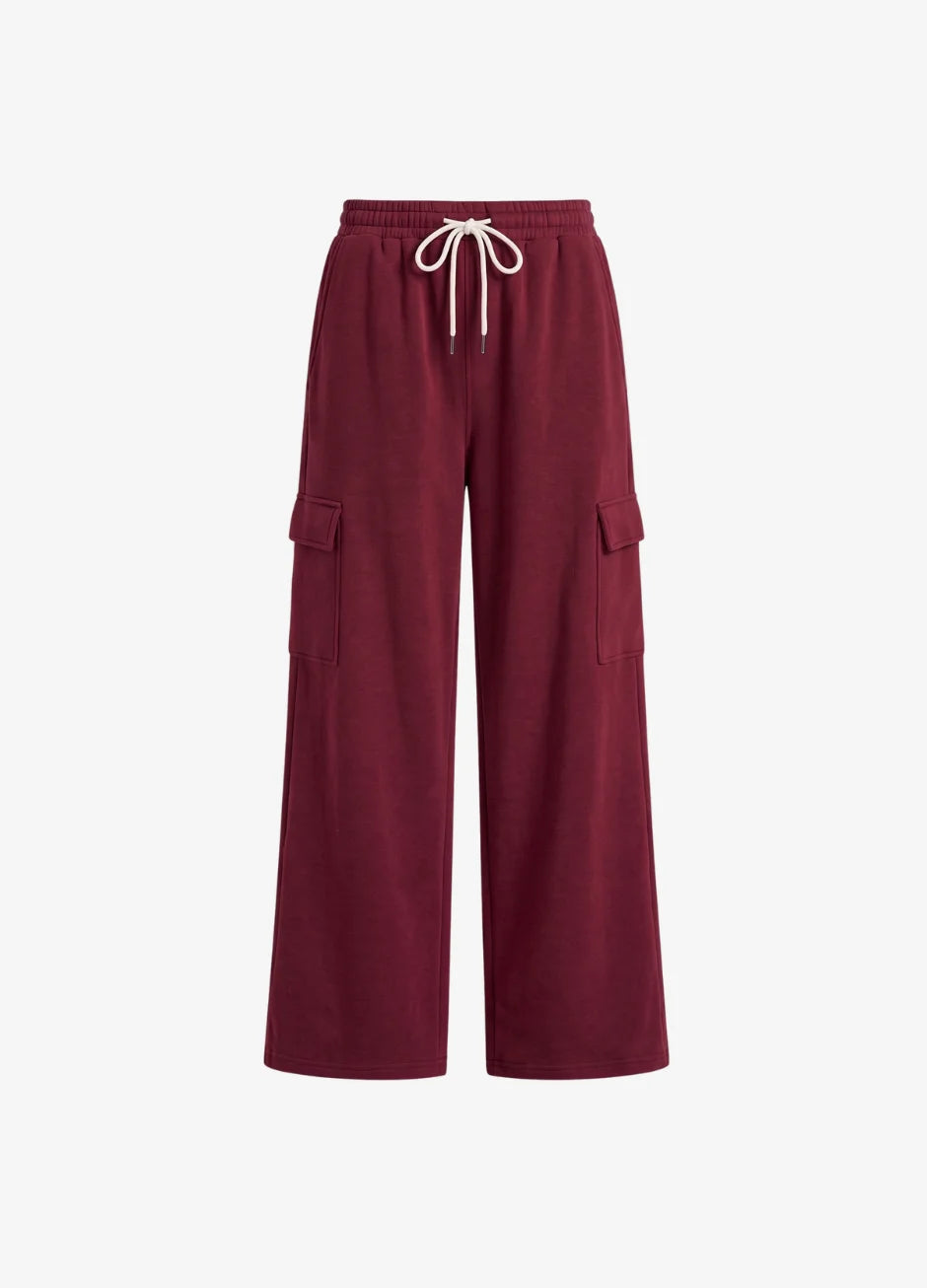 Baggy Cargo Sweatpant | Maroon