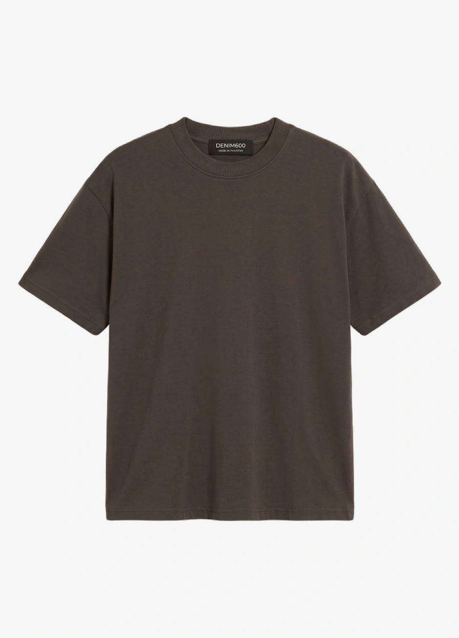 Basic Oversized Tee - Brown
