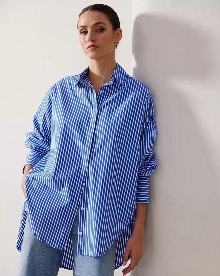 D600 Essential Stripe Oversized Shirt