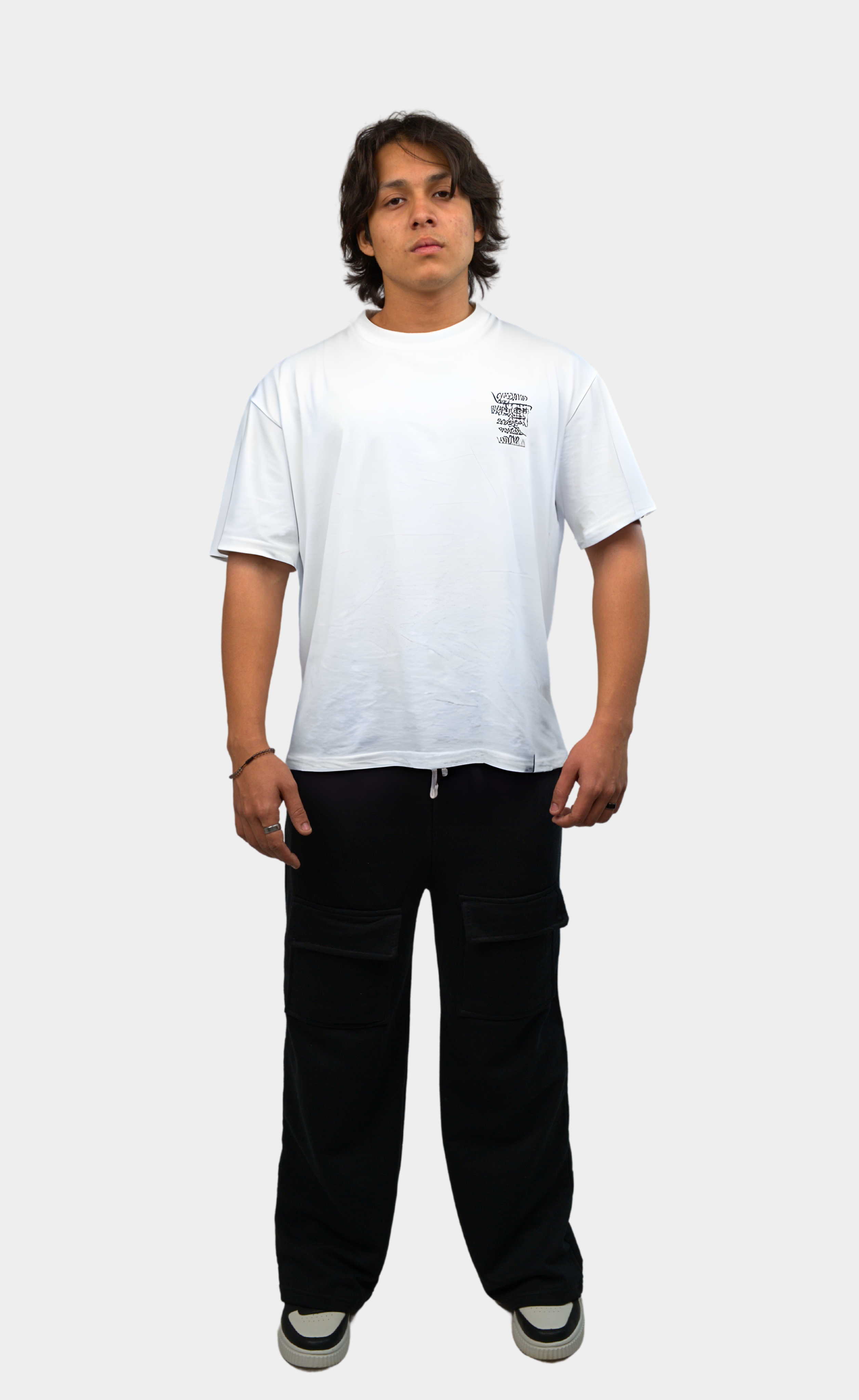 Wide Leg Cargo Front Pocket Jogger Pant | Black