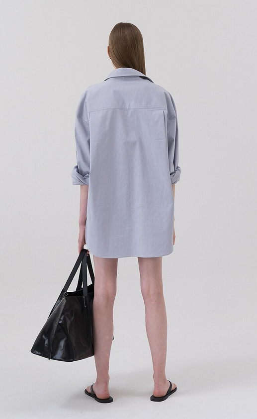 D600 Oversized Essentials Shirt – Sky Blue (MINOR FAULT)