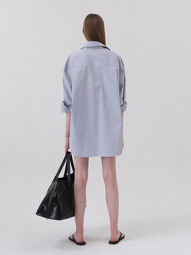 D600 Oversized Essentials Shirt – Sky Blue (MINOR FAULT)