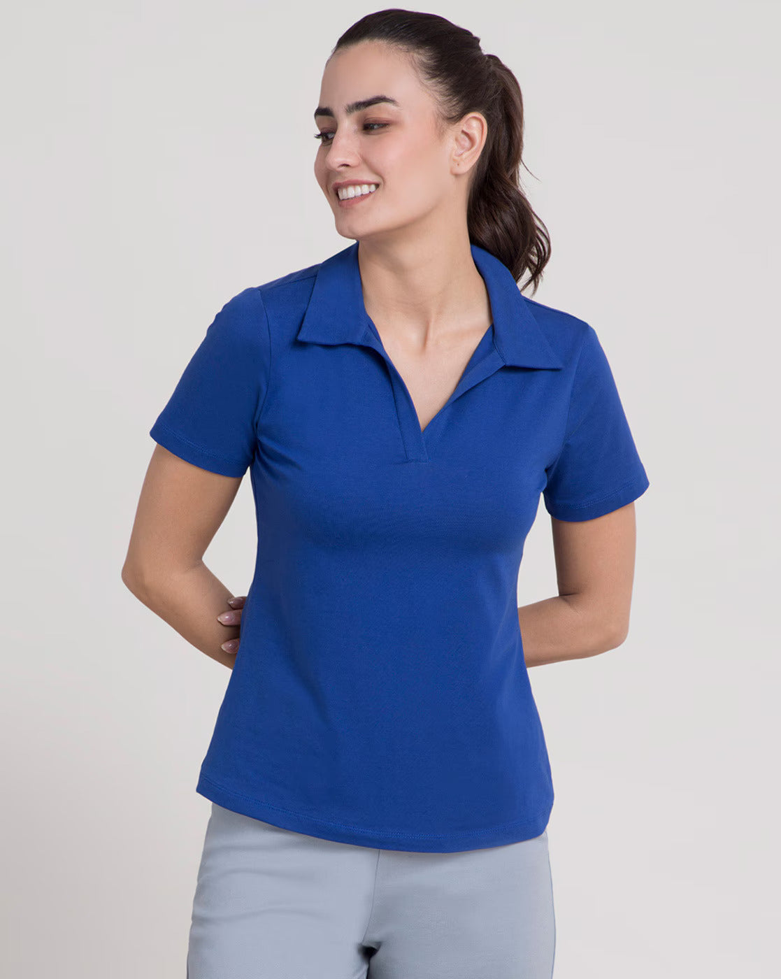 D600 Essential Summer Polo – Royal Blue