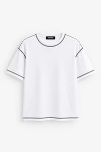 OVERSIZED CONTRAST STITCH TEE