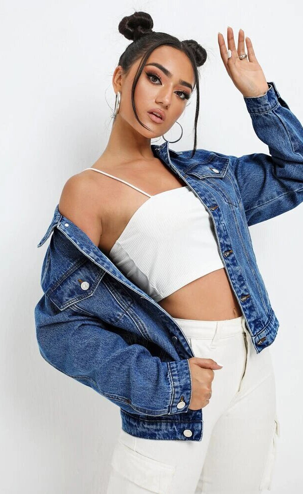 D600 Denim Jacket - Mid Blue