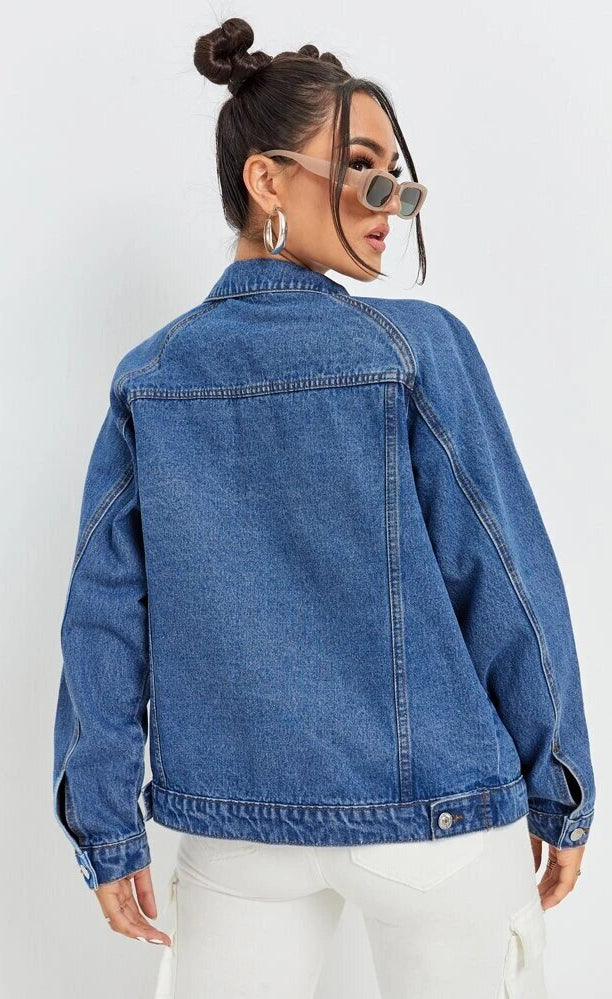 D600 Denim Jacket - Mid Blue