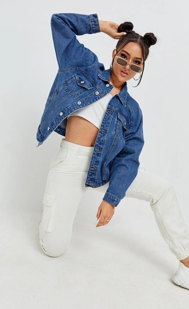 D600 Denim Jacket - Mid Blue