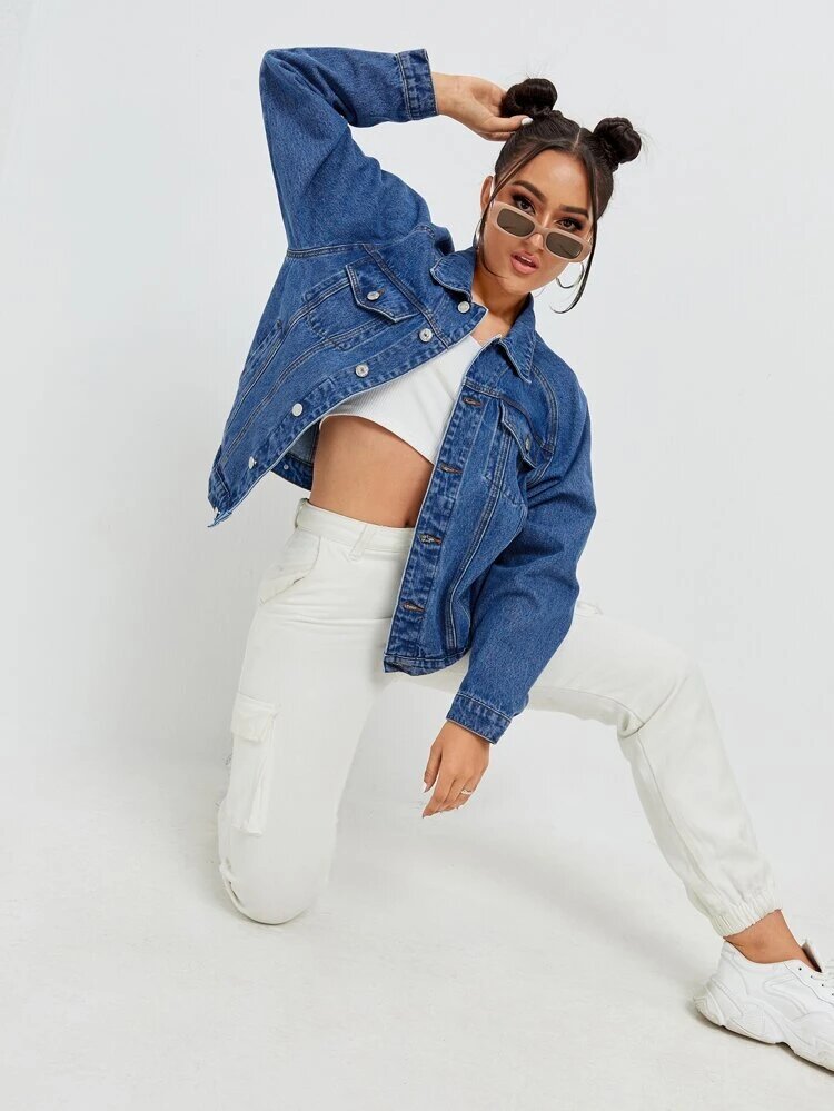 D600 Denim Jacket - Mid Blue