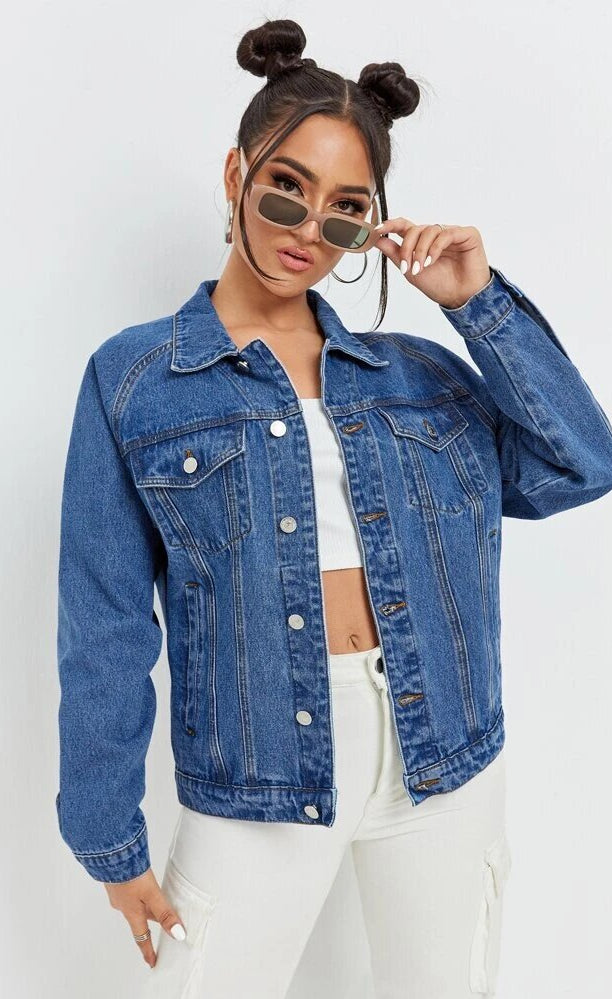 D600 Denim Jacket - Mid Blue