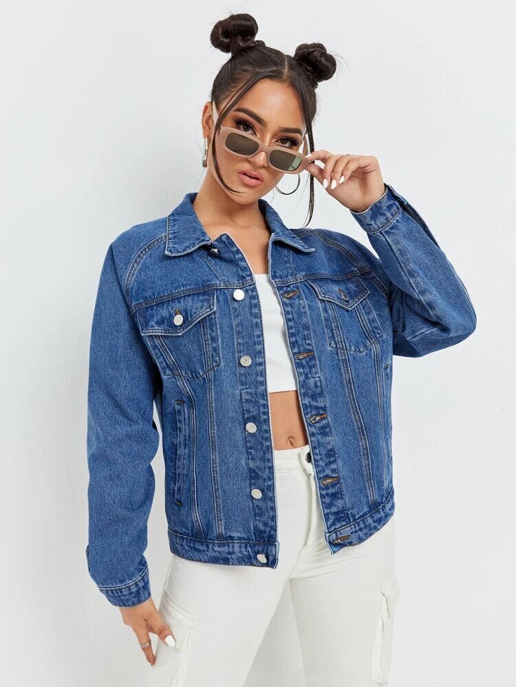 D600 Denim Jacket - Mid Blue