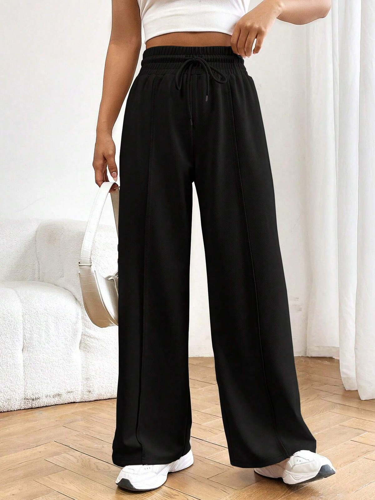 Wide Leg High-Waist Sweatpant