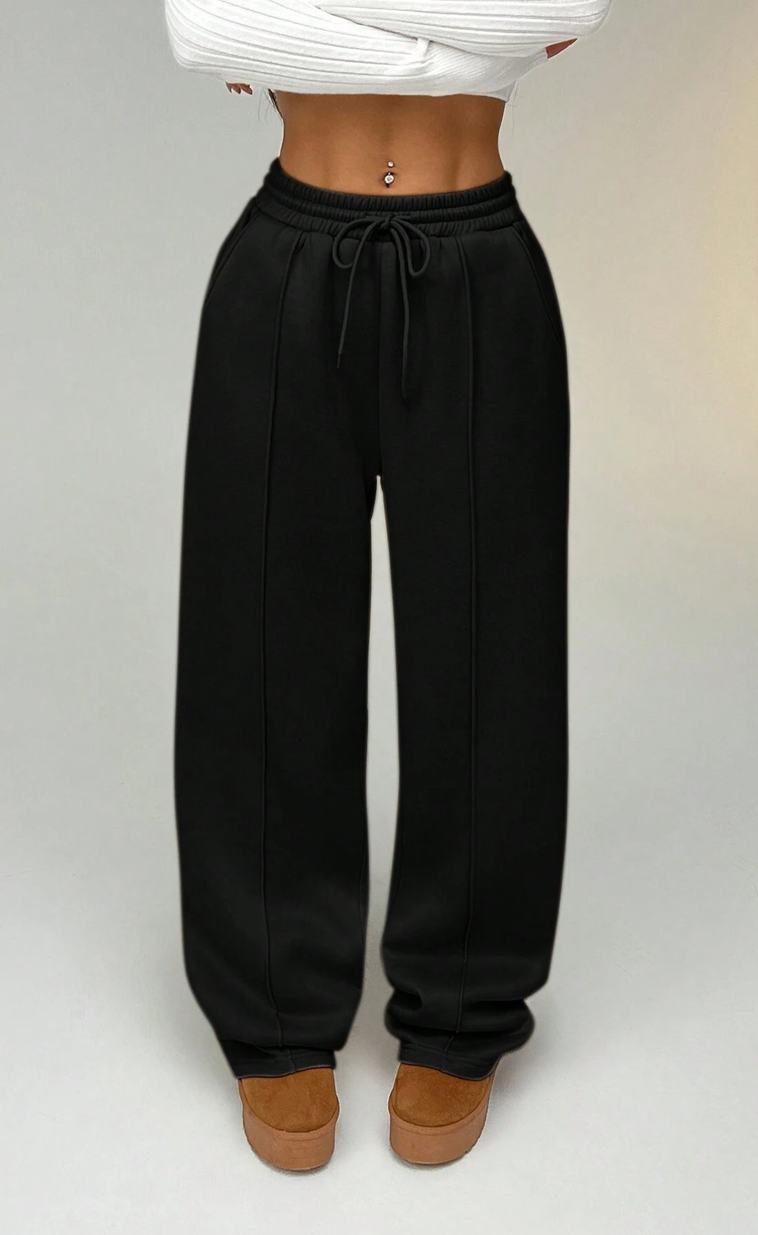 Wide Leg High-Waist Sweatpant