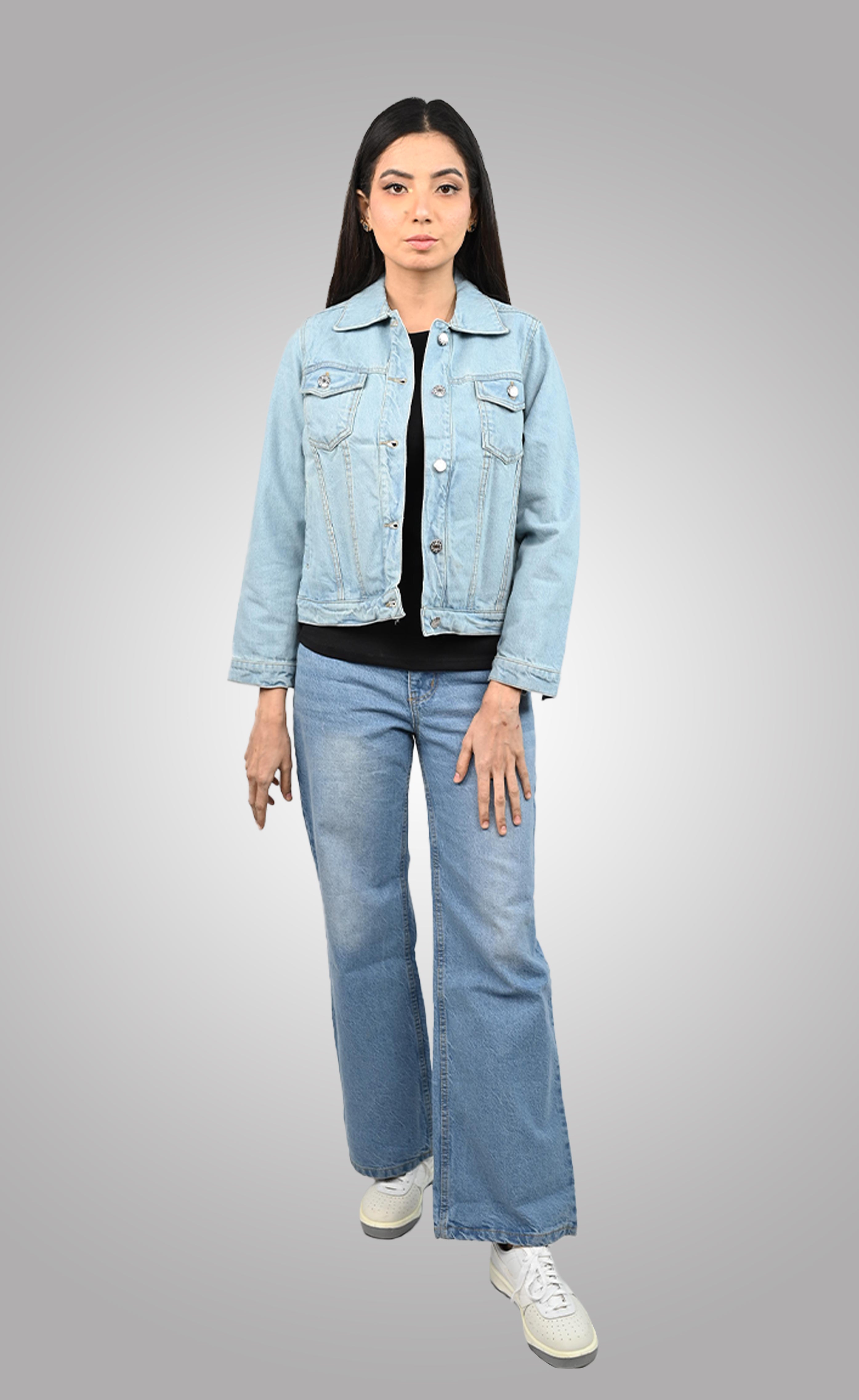 D600 Classic Women's Denim Jacket | Light Blue