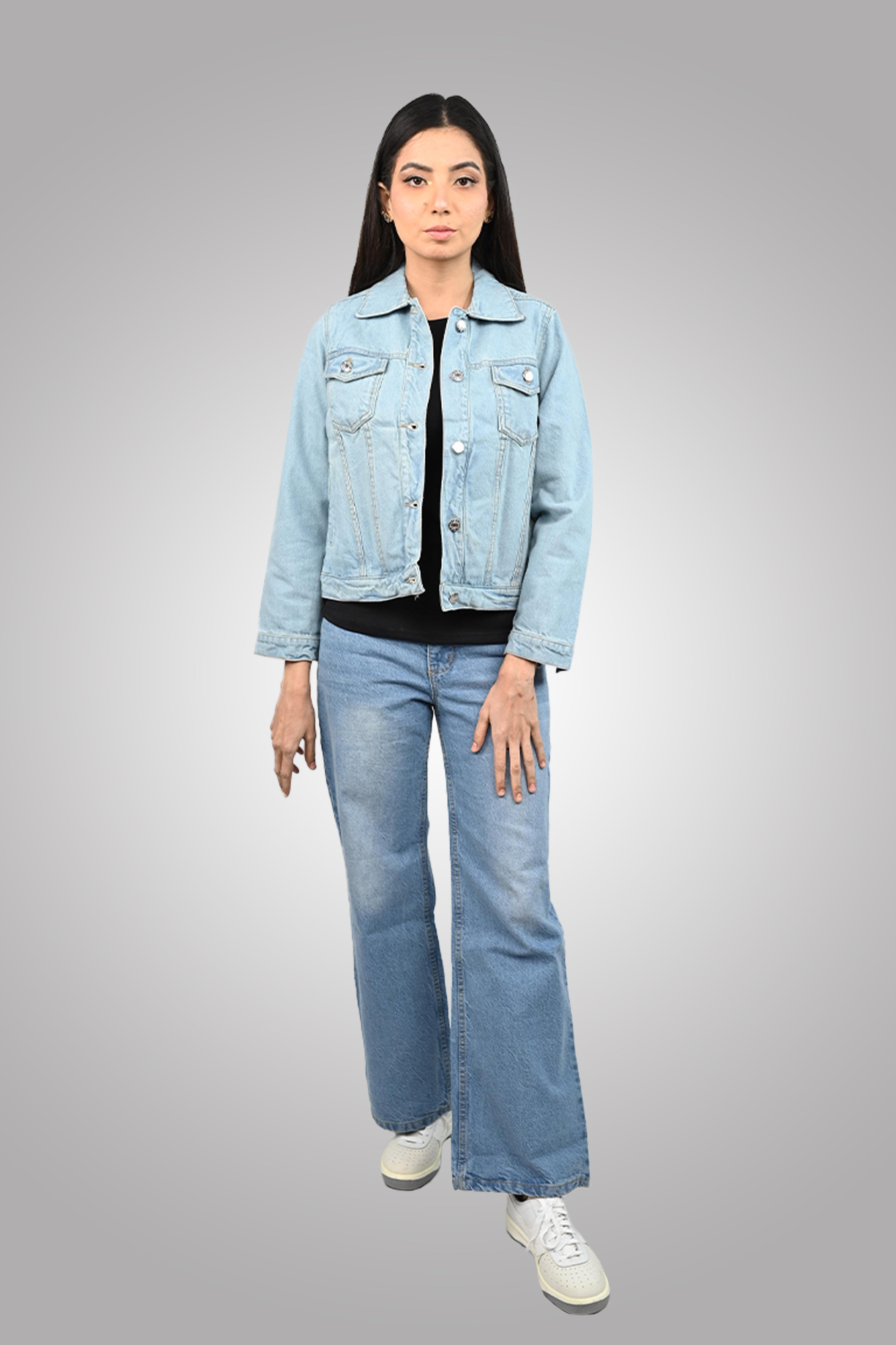 D600 Classic Women's Denim Jacket | Light Blue