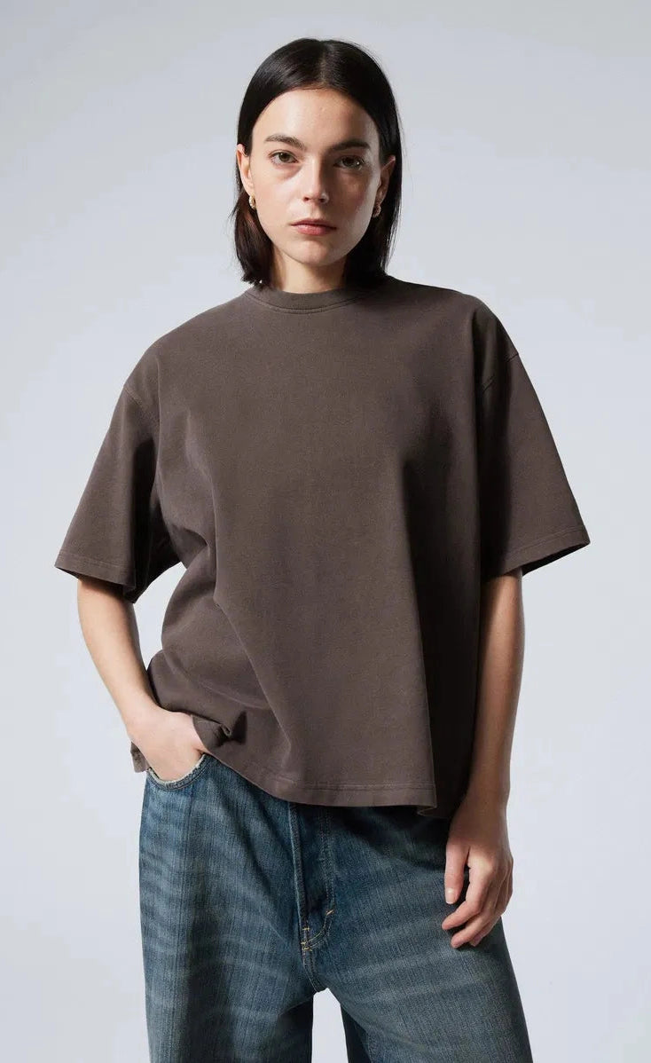 Basic Oversized Tee - Brown