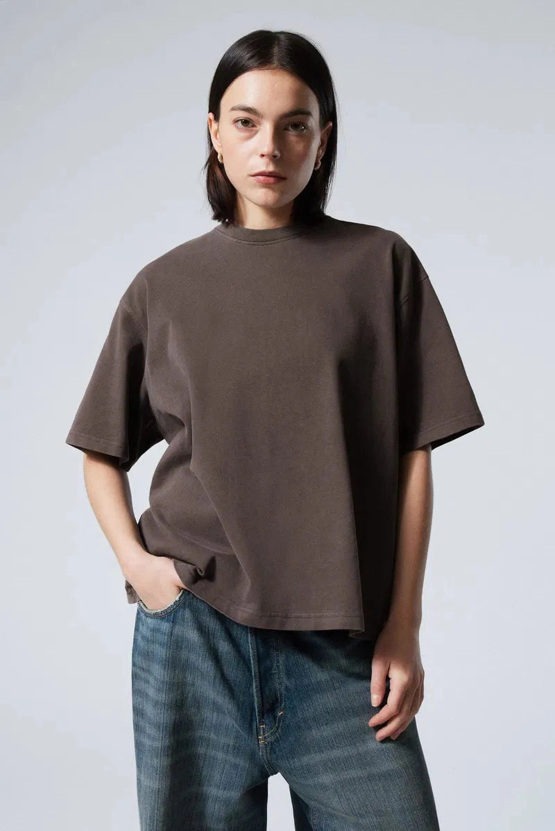 Basic Oversized Tee - Brown