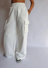 D600 CARGO SWEATPANT - WHITE