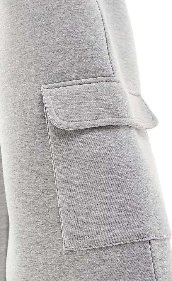 Wide Leg Cargo Jogger Pant | Grey