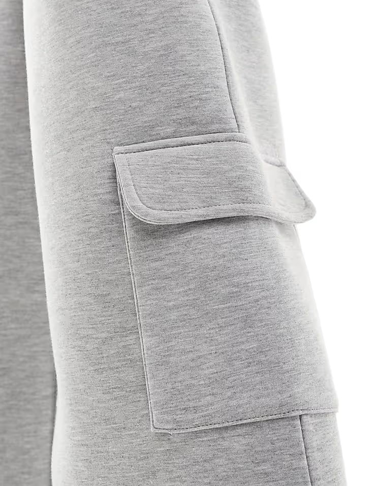 Wide Leg Cargo Jogger Pant | Grey