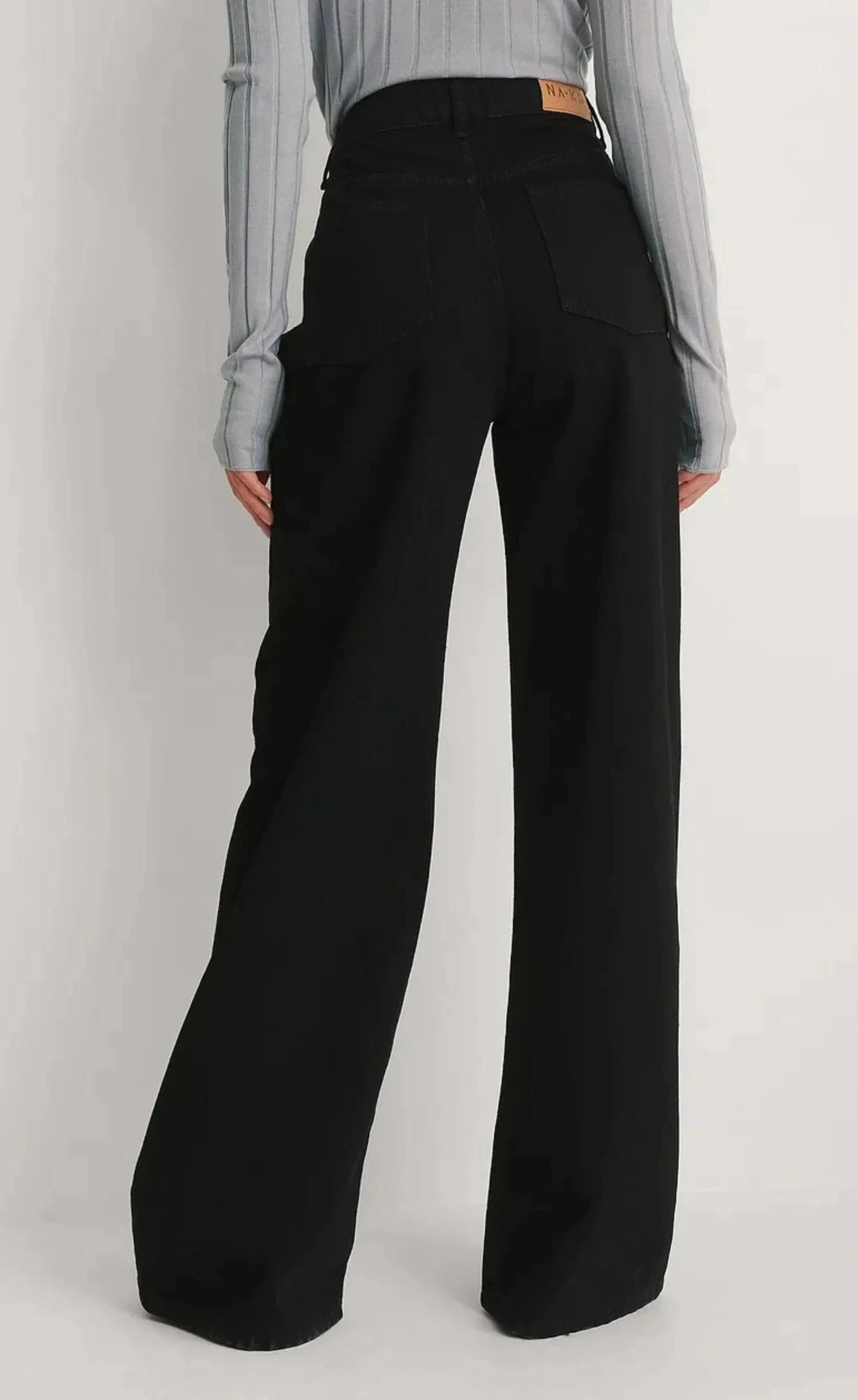 House Denim Organic Soft Rigid Black Wide Jeans