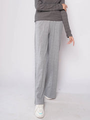 D600 - Grey Wide Leg Seam Trousers