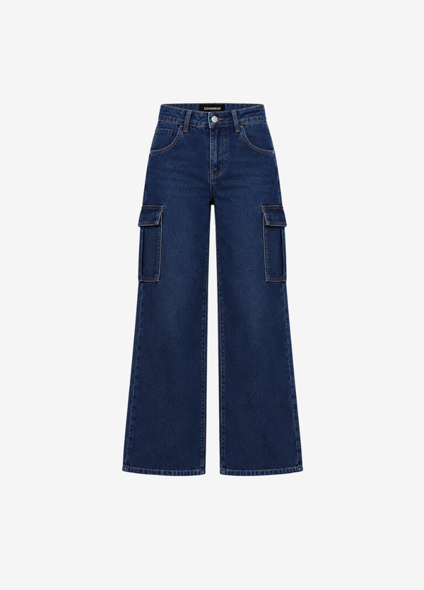 WIDE LEG CARGO JEANS