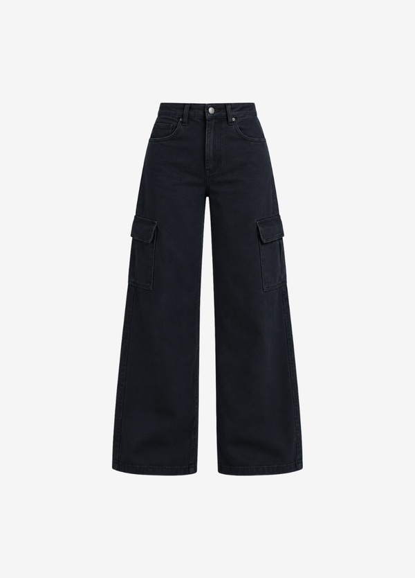 WIDE LEG CARGO JEANS
