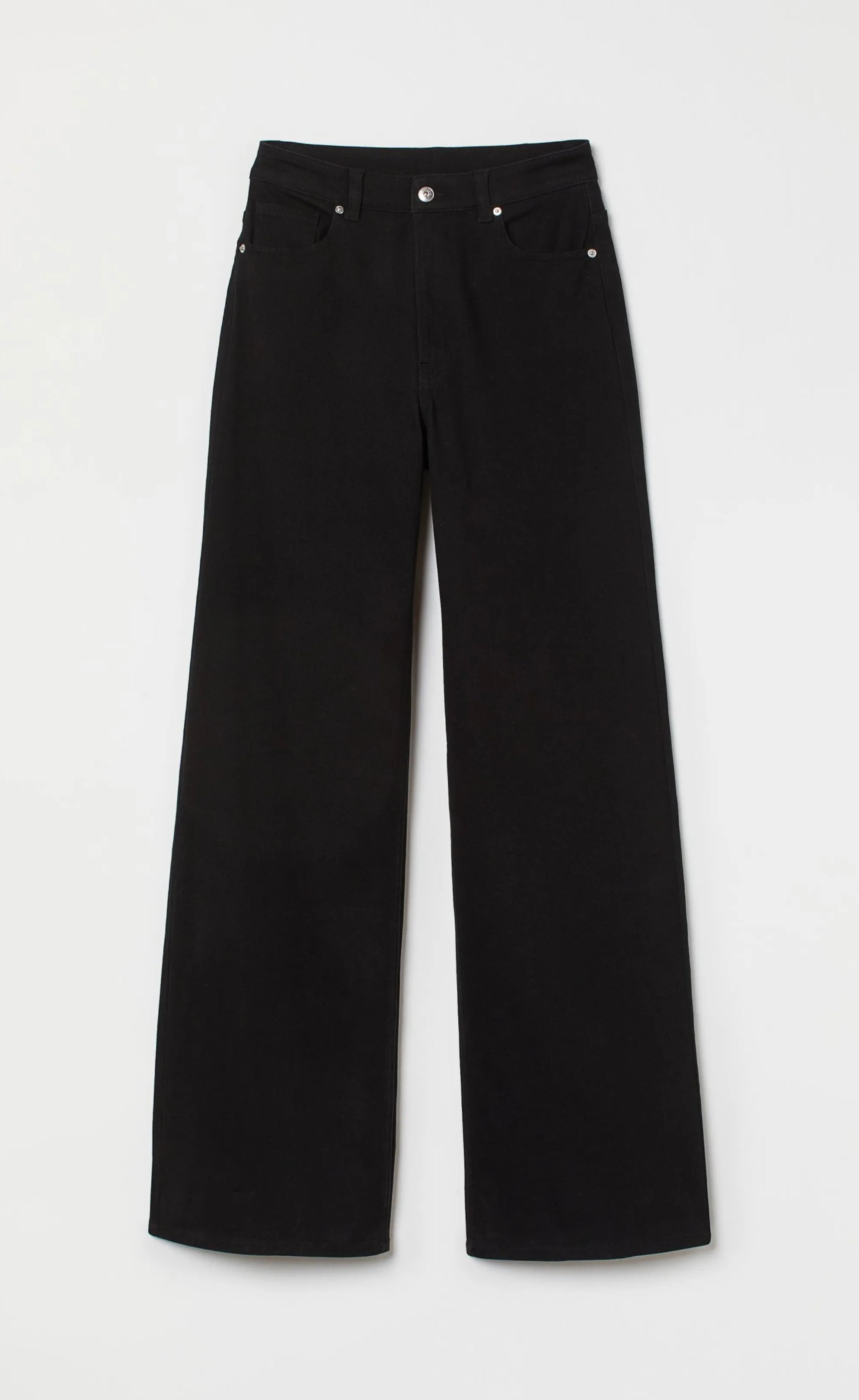 Dr Denim Pure Black Wide-Leg Jeans