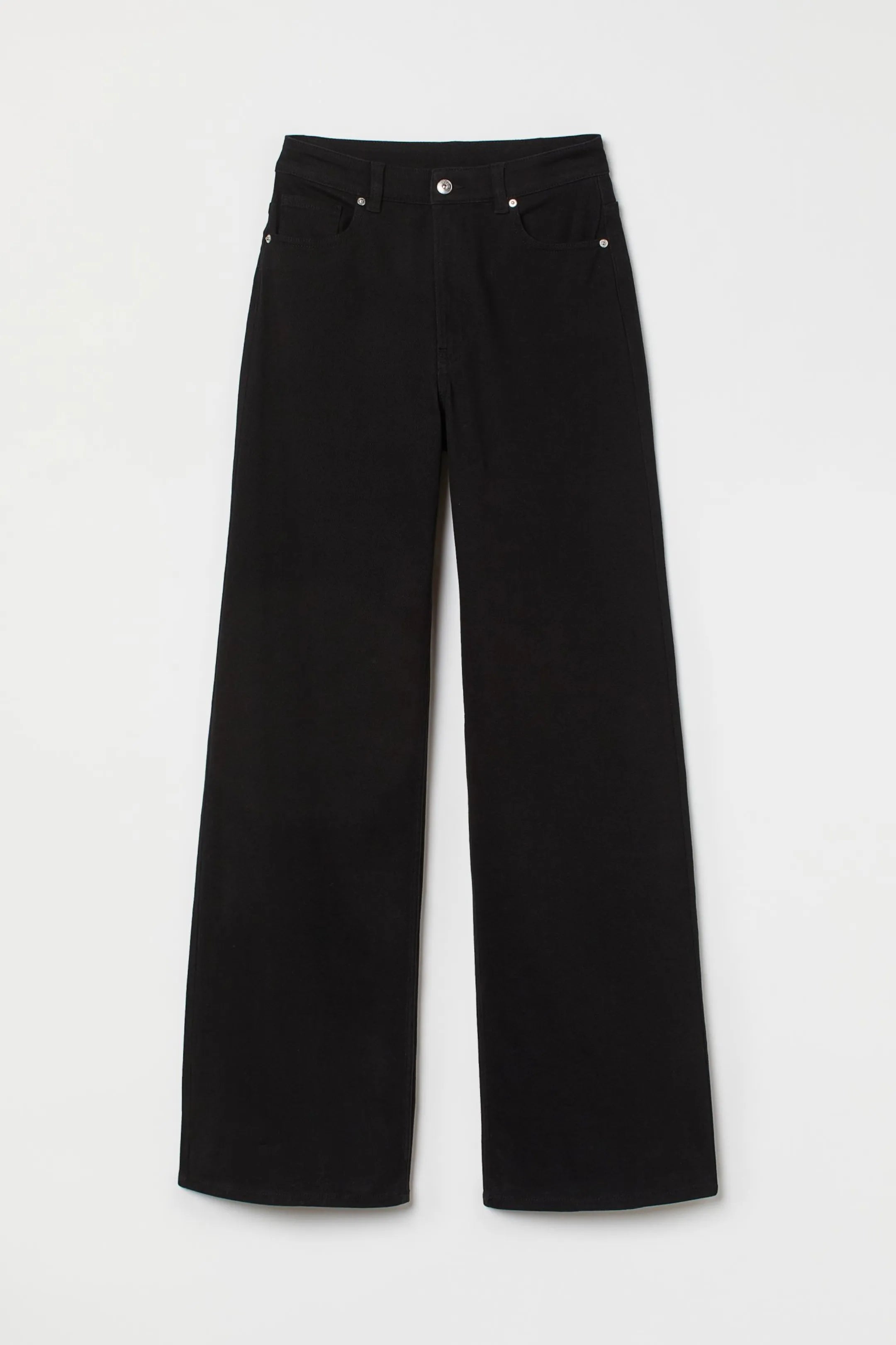 Dr Denim Pure Black Wide-Leg Jeans