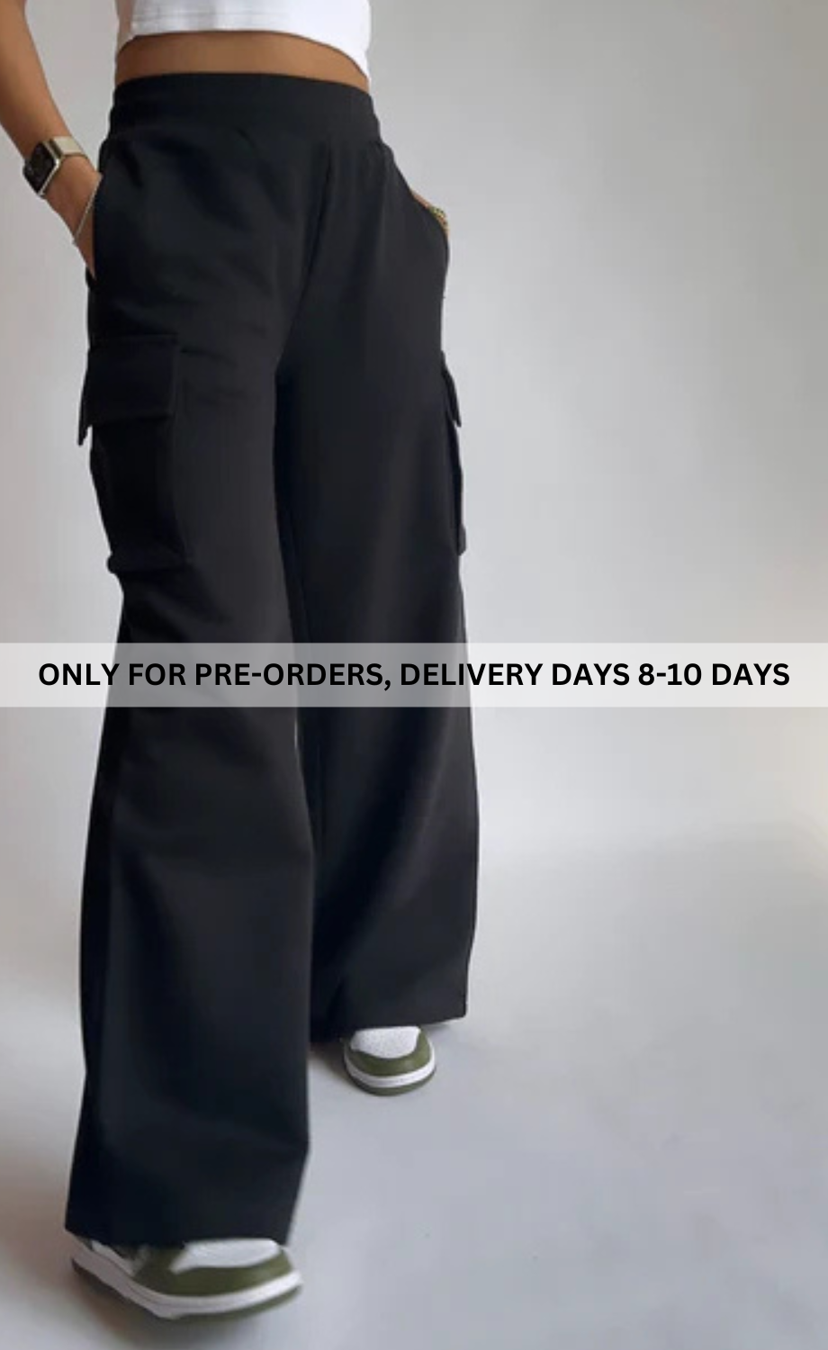 D600 CARGO SWEATPANT - BLACK