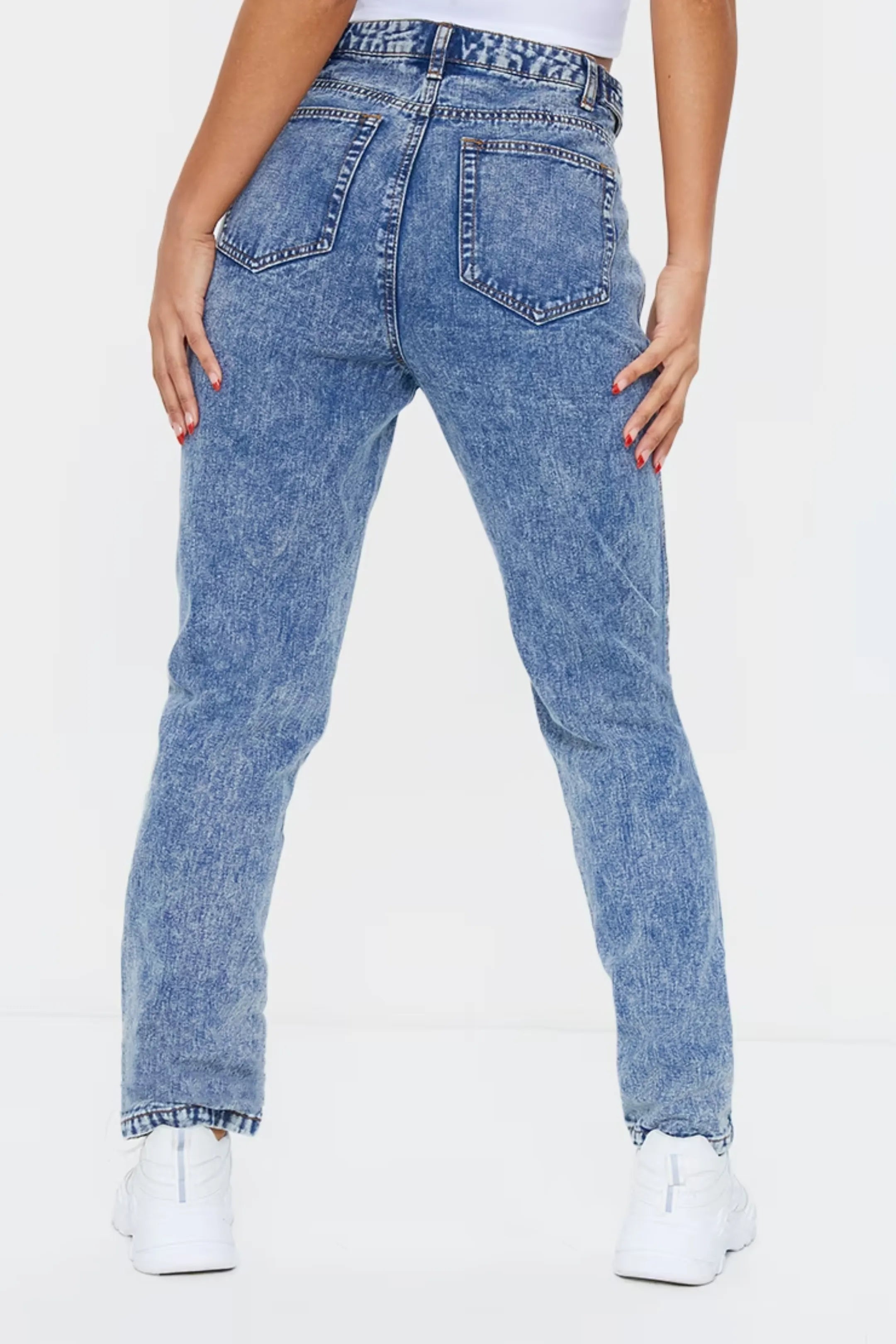 Paperbag Slouchy Jeans (ELASTIC BELT)