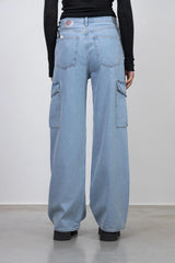 HM Cargo High-Waist Wide-Leg Jeans